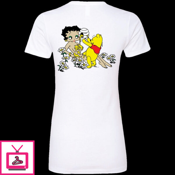 Pooh Pouring Honey On Betty Boop Premium SS T-Shirt