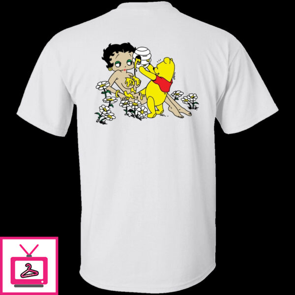 Pooh Pouring Honey On Betty Boop Premium SS T-Shirt