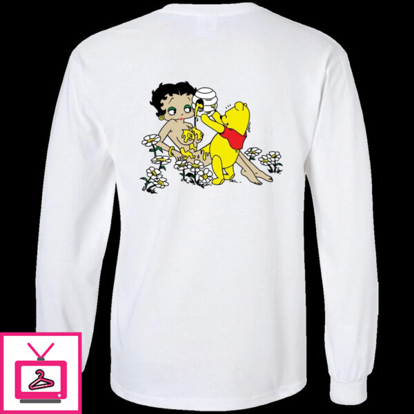 Pooh Pouring Honey On Betty Boop Premium SS T-Shirt