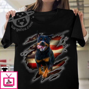 Rottweiler dog – Dog and america flag