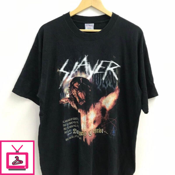 Slayer Vintage T Shirt Darkness Of Christ God Hates Us 1