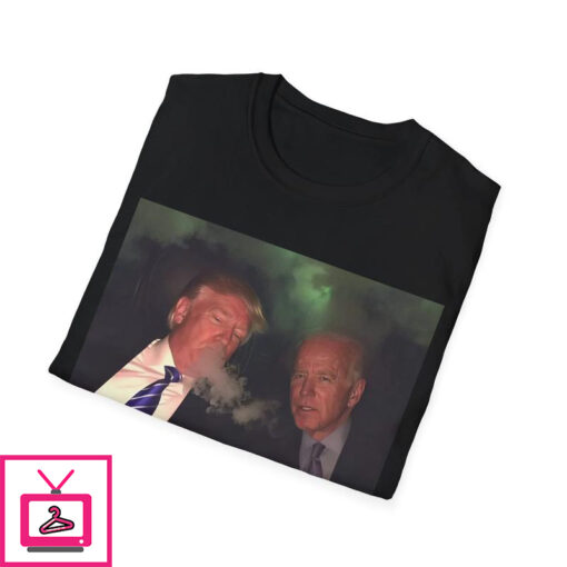 Trump and Biden Smoking T Shirt 2