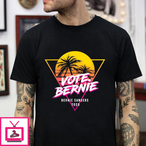 Vote Bernie 2020 president vaporwave t shirt 1