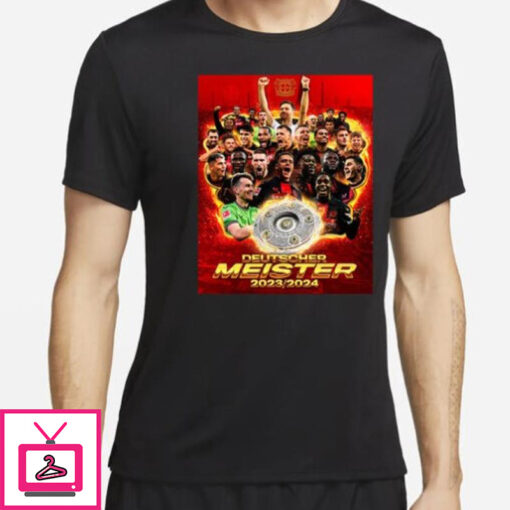 Xabi Alonso Bayer Leverkusen Meister Wir Sind Deutscher Meister 2024 T Shirt 1