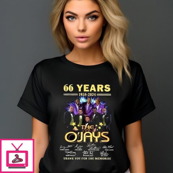 66 Years 1958 2024 The O’Jays Thank You For The Memories Signature 2024 T-Shirt