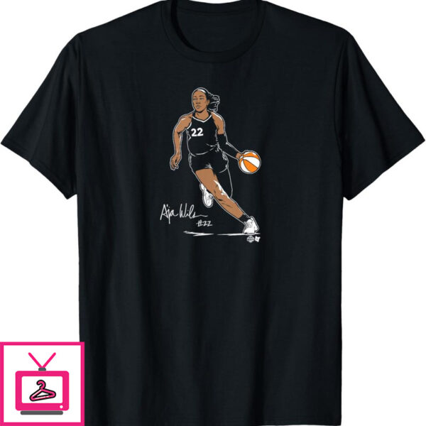 A’ja Wilson Mvp T-Shirt Superstar Pose Las Vegas Basketball