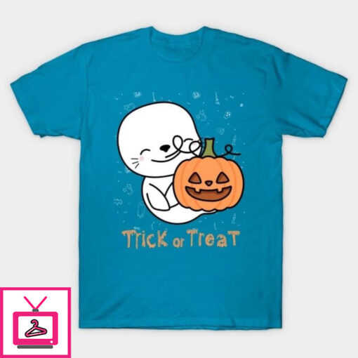 Boooo cute ghost pumpkin trick or treat Halloween T Shirt 1 1