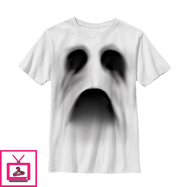 Boy’s Lost Gods Halloween Creepy Ghost Face T-Shirt