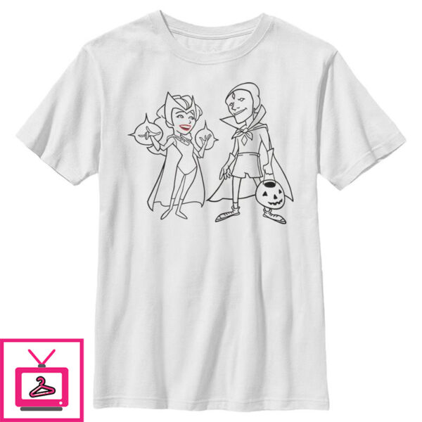 Boy’s Marvel WandaVision Outline Sketch T-Shirt