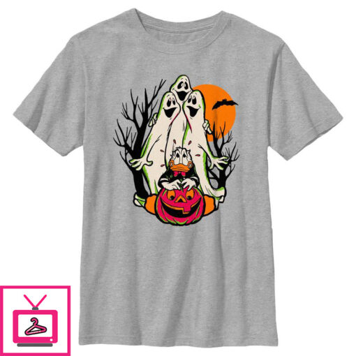 Boys Mickey Friends Halloween Donald Duck Ghosts T Shirt 1