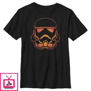 Boy’s Star Wars A New Hope Halloween Stormtrooper Pumpkin T-Shirt