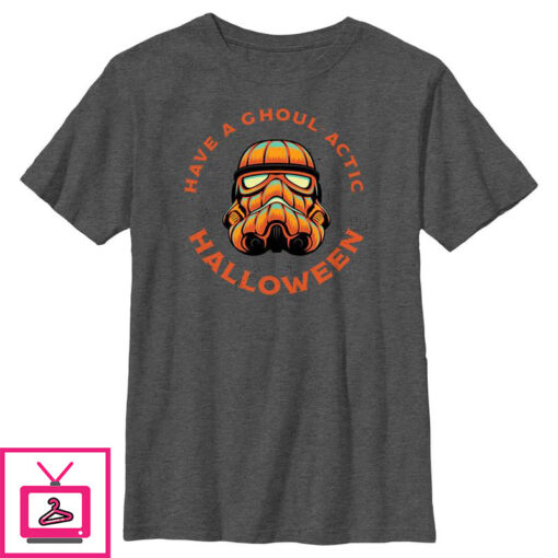 Boys Star Wars Halloween Stormtrooper Have a Ghoul Actic Halloween T Shirt 1