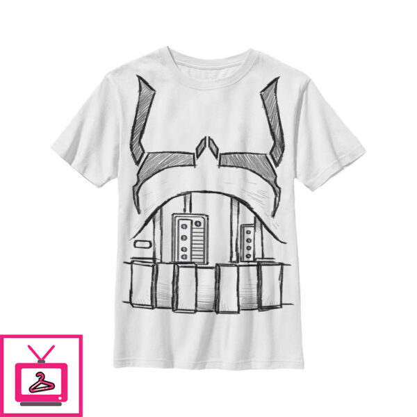 Boys Star Wars Stormtrooper Cartoon Costume T Shirt 1