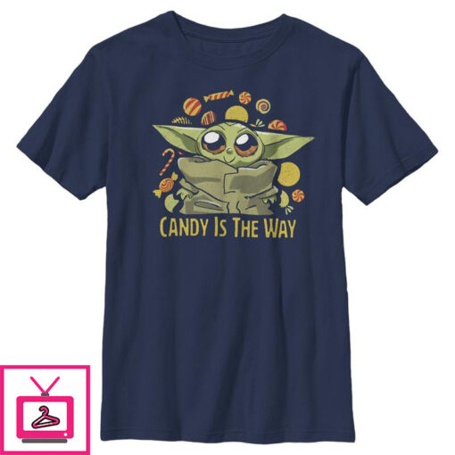 Boys Star Wars The Mandalorian Follow the Candy T Shirt 1