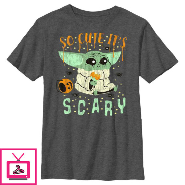 Boy’s Star Wars The Mandalorian Halloween So Cute It’s Scary T-Shirt