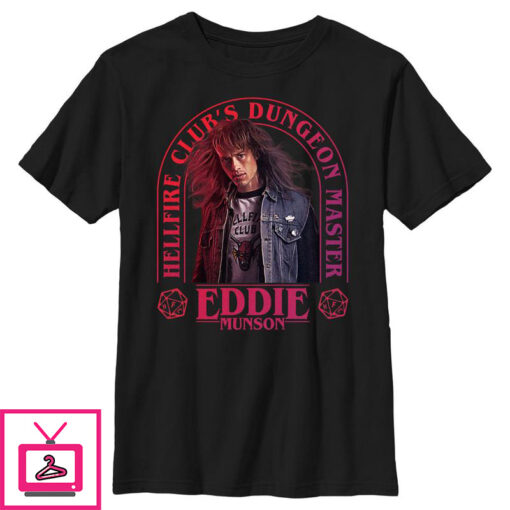 Boys Stranger Things Hellfire Club Dungeon Master Eddie T Shirt 1