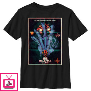 Boy’s Stranger Things Retro Hellfire Club Poster T-Shirt