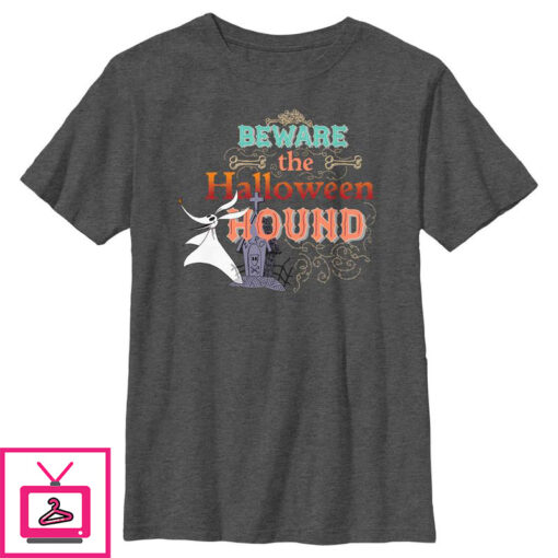 Boys The Nightmare Before Christmas Halloween Hound Zero T Shirt 1