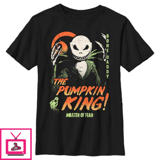 Boys The Nightmare Before Christmas Jack Skellington Master of Fear T Shirt 1