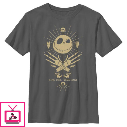 Boys The Nightmare Before Christmas King Jack Skellington T Shirt 1