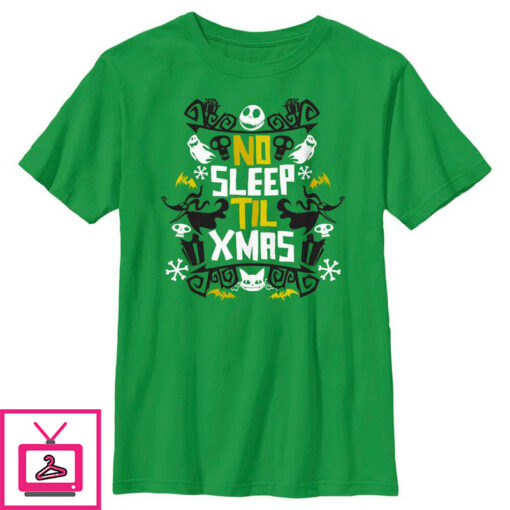 Boys The Nightmare Before Christmas No Sleep Til Christmas T Shirt 1