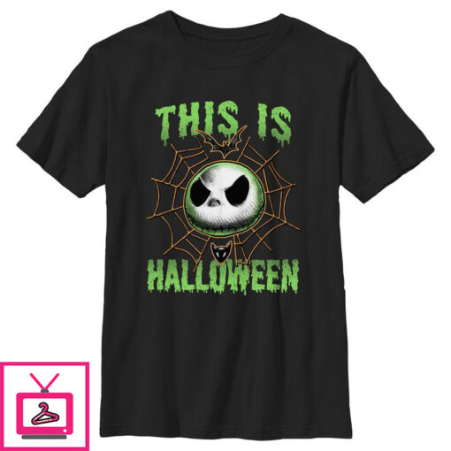 Boys The Nightmare Before Christmas This Is Halloween Jack Face T Shirt 1