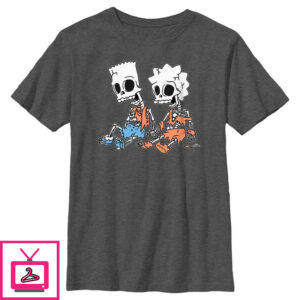 Boy’s The Simpsons Skeleton Bart and Lisa T-Shirt