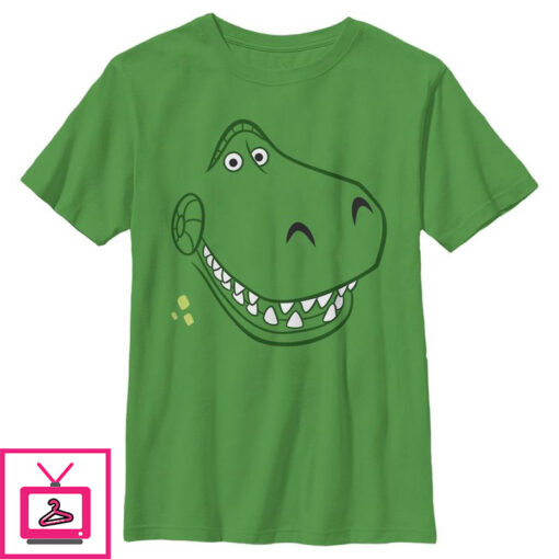 Boys Toy Story Grinning Rex Face T Shirt 1