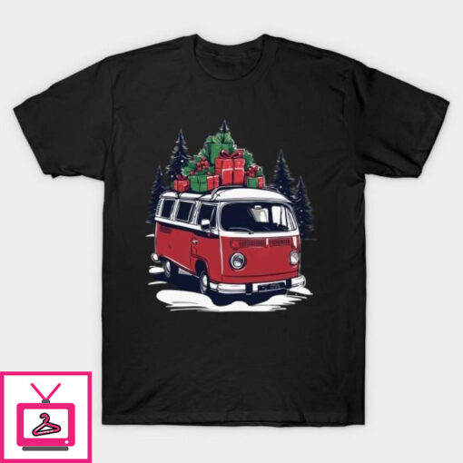 Camping Christmas in the Van Full of Gifts T Shirt 1 1