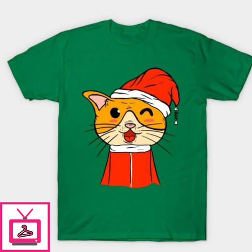 Cat Christmas Funny T Shirt 1 1