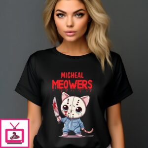 Cat Michael Myers Micheal Meowers Halloween 2024 T-Shirt