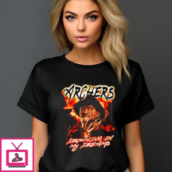 Freddy Krueger Archers Drowning In My Dreams Halloween 2024 T-Shirt