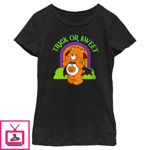 Girls Care Bears Halloween Trick Or Sweet T Shirt 1