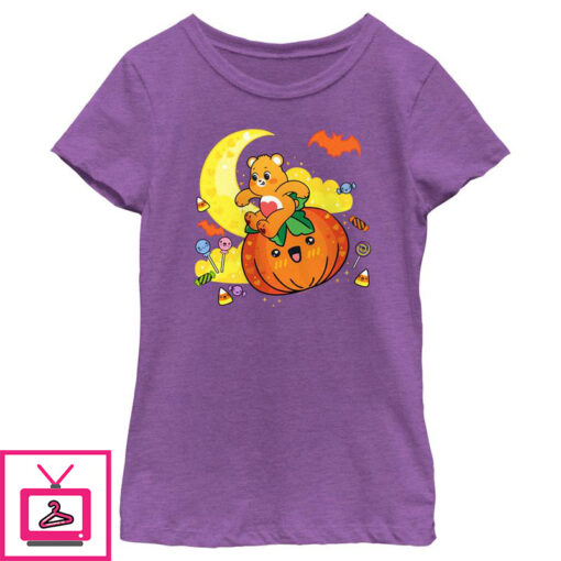 Girls Care Bears Tenderheart Cute Halloween T Shirt 1