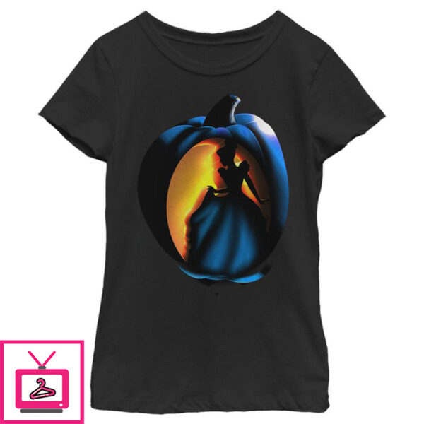 Girls Cinderella Halloween Pumpkin T Shirt 1