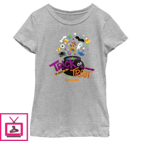 Girls Crayola Trick Or Treat T Shirt 1