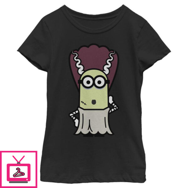 Girls Despicable Me Minions Bride Of Frankenstein Pose T Shirt 1