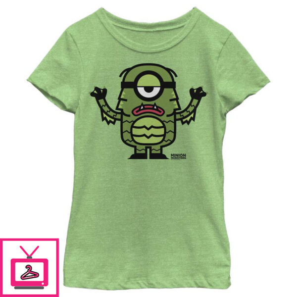 Girls Despicable Me Minions Creature From The Lagoon T Shirt 1