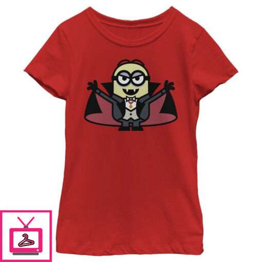 Girls Despicable Me Minions Dracula T Shirt 1