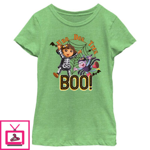 Girls Dora the Explorer Halloween Friends Boo T Shirt 1