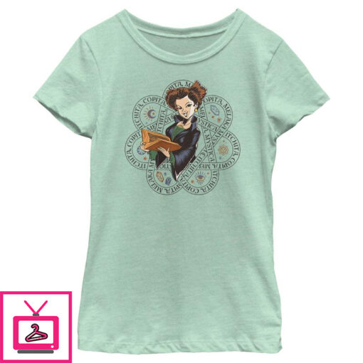 Girls Hocus Pocus 2 Winifred Spell Book T Shirt 1