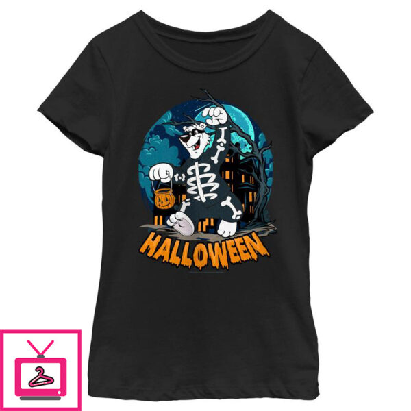 Girls ICEE Bear Halloween Scare T Shirt 1