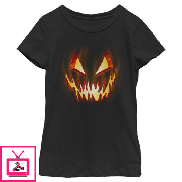 Girls Lost Gods Evil Pumpkin Face T Shirt 1