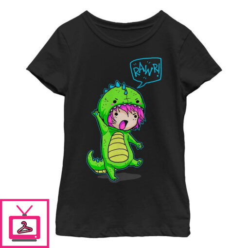 Girls Lost Gods Halloween Dinosaur Costume T Shirt 1