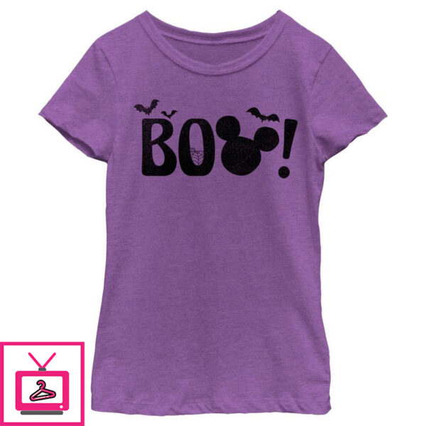 Girls Mickey Friends Halloween BOO T Shirt 1