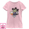 Girl’s Mickey & Friends Halloween Group Faces T-Shirt