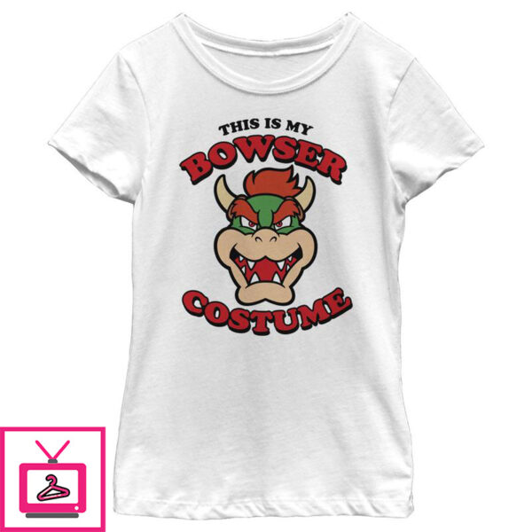 Girls Nintendo Super Mario Bowser Costume T Shirt 1