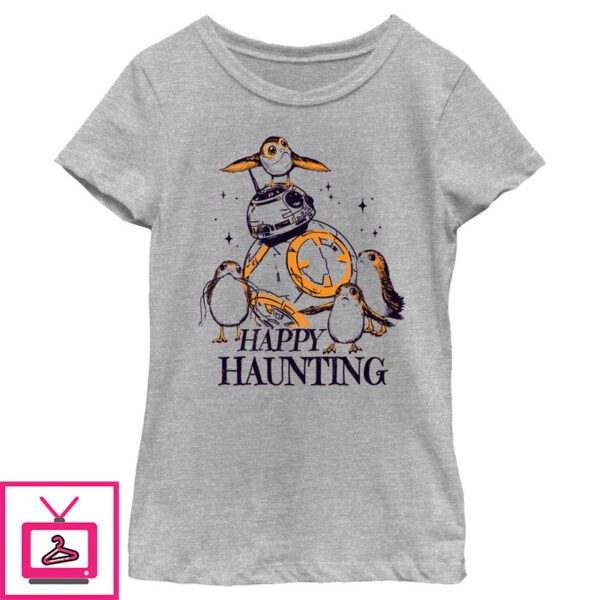 Girls Star Wars Halloween Happy Haunting T Shirt 1