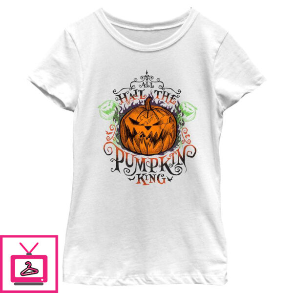 Girl’s The Nightmare Before Christmas All Hail the Pumpkin King T-Shirt