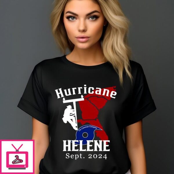 Hurricane Helene American Lineman T-Shirt